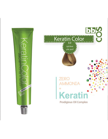 Keratin Hair Color 100 ml 8.0